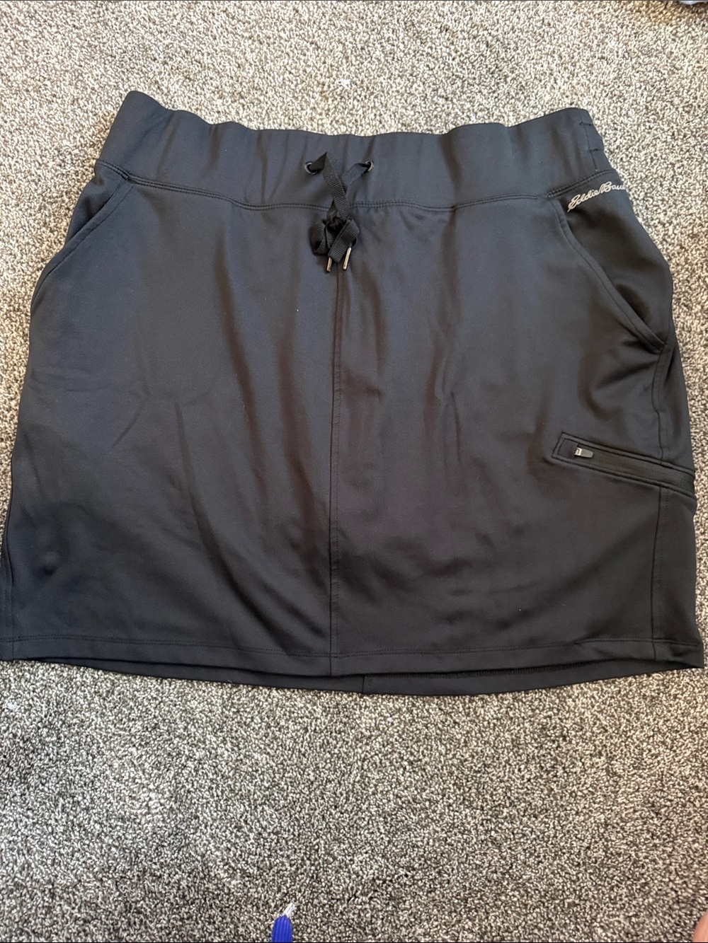 Eddie Bauer Black Active Drawstring Skort
